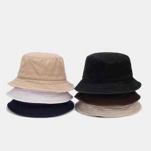 Chapeau Bob Coton Lavé Protection Solaire Rétro Casquette De Pêcheur Pour Hommes Et Femmes Couleur Unie Été