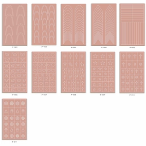 Hollow out nail art stencil stickers featuring butterfly star and heart patterns