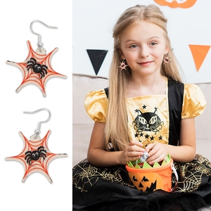 Orecchini Glitter Halloween Scheletro Pipistrello Fantasma Zucca Bulbo Oculare Orecchini Pendenti Horror Party Gioielli