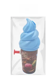Mini ice cream toy water gun in transparent plastic packaging with red handle