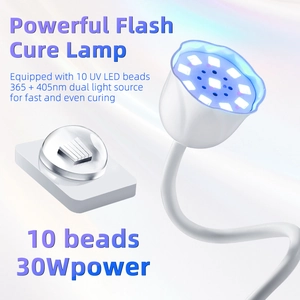 Details der 30W Lotus-Nagellampe mit 10 LED-Perlen und 365+405nm Doppel-Lichtquelle