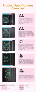 Detailed comparison of color LCD writing tablets available in various sizes from 6.5 to 16 inches