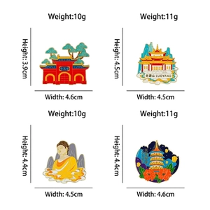 Ensemble de pins en métal émaillé de Luoyang avec le temple Bai Ma et le mont Lao Jun