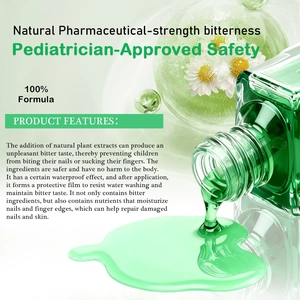 Natural anti-bite nail polish for kids with plant extracts to prevent nail biting