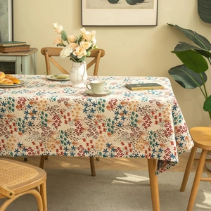 Nappe Américaine Rectangulaire En Tissu Chenille Jacquard Pour Table Basse Tapis De Table Décoratif Tissu De Fond
