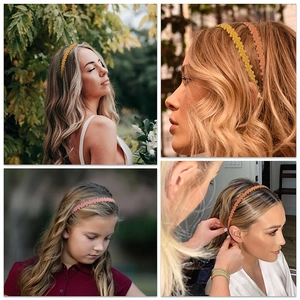Matte acrylic flower headband in macaron colors for women and girls, wavy thin hair hoop