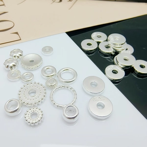 925 Sterling Silver Spacer Beads DIY Jewelry Making Craft Accessories Polished Round Flower Metal Beads
