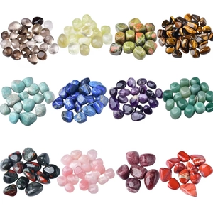 Set di 12 pietre di cristallo naturale levigate per aromaterapia e decorazione