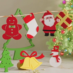Feestelijke siliconen mallen set voor Kerstmis met kerstman en boom vormpjes