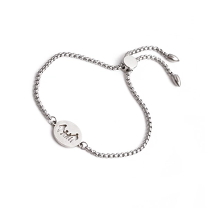 Verstellbares Edelstahl-Armband mit hohlem Familien-Traumfänger-Anhänger