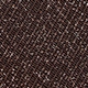 Dettaglio macro del tessuto intrecciato marrone scuro con glitter e trama riflettente