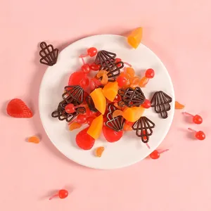 Realistische Miniatur Frucht Modelle PVC Harz Erdbeere Orange Mango Kirsche Formen Für DIY Bastelzubehör Dekoration