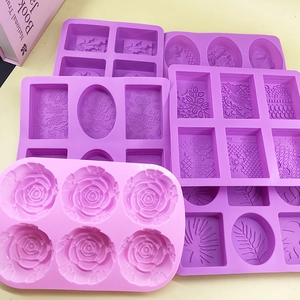 Silicone Mold Flower Bee Butterfly Pattern For DIY Handmade Soap Cake Chocolate Candle Making Flexible Heat Resistant