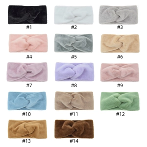 Set di 14 fasce in peluche con nodo incrociato per protezione invernale e yoga styling