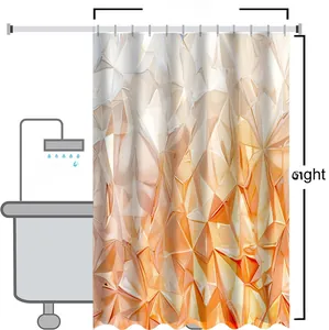 Detailed view showing width and height with 3D marble geometric gradient patterns