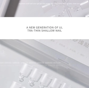 Close-up of matte ultra-thin crescent nail tips with seamless half-cover design