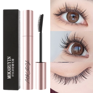 Waterproof lengthening mascara with fine comb brush for thick and curled eyelashes