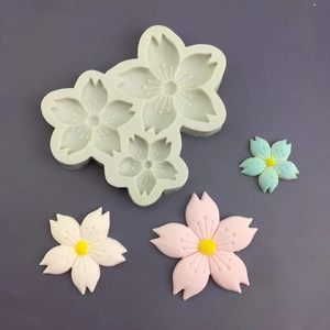 Cherry Blossom Flower Silicone Mold For Fondant Chocolate Cake Decorating Handmade Soap Wax Candle Making Craft Tool