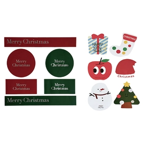 Lot de stickers de Noël avec étiquettes Merry Christmas pour décoration de cadeaux festifs