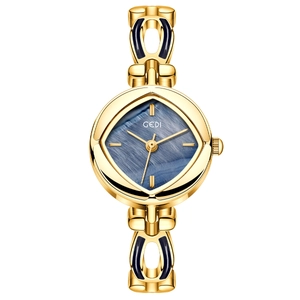 Orologio Da Polso Donna Quarzo Elegante Quadrante Madreperla Lega Di Zinco Catena Cava Impermeabile Gioielli Orologio