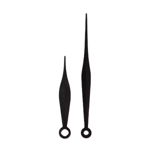 Luminous matte black willow leaf clock hands for DIY wall clock movement repair