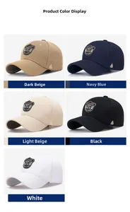 Classic baseball cap collection in navy, black, and beige with detailed H embroidery