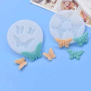 Lot de moules en silicone papillon et nœud pour décoration de gâteaux et résine