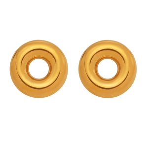 Polished 18k gold plated hollow hoop earrings with chunky minimalist design for women
