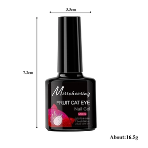 Cat eye nail polish in 7.5ml black UV bottle with professional size measurements