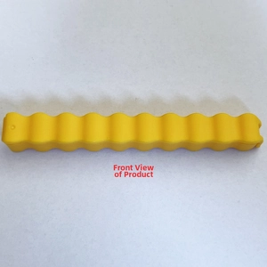 Detail of yellow wave-shaped creative fries bag sealer made of durable food-grade plastic