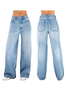 Women Wide Leg Jeans High Waist Cotton Denim Pants Loose Retro Washed Vintage Straight Long Trousers Casual Fashion