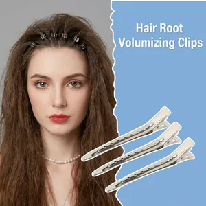 Pinces à Cheveux Bec de Canard Géométriques Minimalistes Épingles à Cheveux en Alliage d'Argent Métallique Accessoires de Coiffure à la Mode pour Femmes
