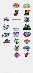 Detailed set of 30 basketball club logo stickers for DIY wristband and bracelet accessories