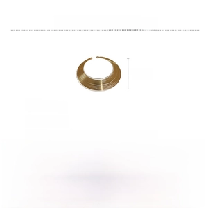 Detail of layered gold alloy choker necklace with weight and length dimensions