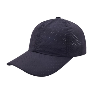 Dark blue breathable mesh baseball cap for summer outdoor sports and sun protection
