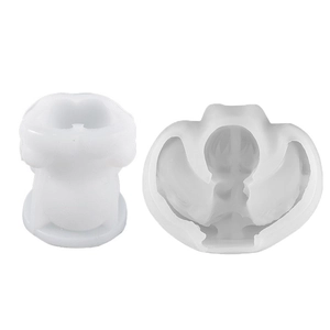 3D Engel Flügel Silikonform für DIY Kerzen und Gips, weißes lichtdurchlässiges Design