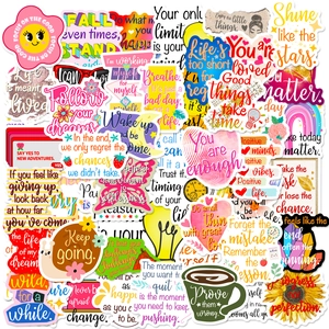 Inspirational Quotes Stickers Waterproof Vinyl Aesthetic Positive Words Decals For Laptop Water Bottle Scrapbook DIY Decoration