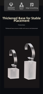 Macro detail of high-transparency acrylic watch stand with polished edges and thick base
