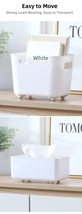 Detailed view of universal swivel wheels attached to white storage bins for easy mobility