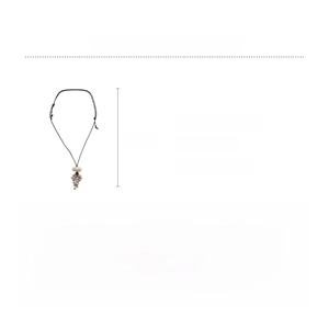 Detail specifications for grape-shaped resin pendant necklace with wax cord and alloy