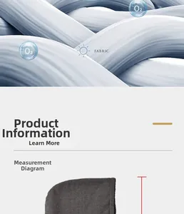 Détail du tissu thermique respirant avec schéma de mesure pour masque facial d'hiver
