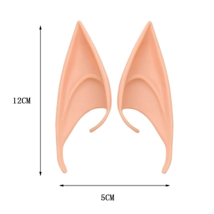 Detailed dimensions of 12cm silicone elf ears accessories for cosplay and Halloween