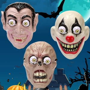 Halloween-Gruselmasken aus Latex mit hervorstehenden Augen für Vampir-Cosplay