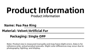 Detail specifications sheet for Christmas plush snap bracelet with material details