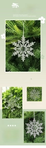 Macro shot of transparent snowflake ornament with crystal texture for Christmas tree decor