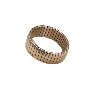 Minimalist gold expansion band stainless steel bracelet with retro stretch design