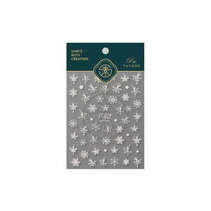 5D snowflake nail stickers with ballerina motifs and Miisha Nail branding