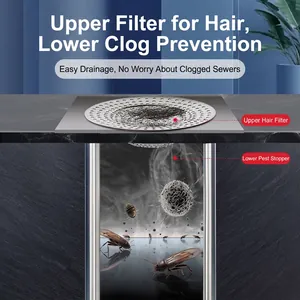 Universal stainless steel floor drain cover for odor control and insect prevention