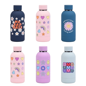 304 Stainless Steel Vacuum Insulated Water Bottle Portable Leakproof Thermos Flask Cute Printed Aesthetic Travel Cup