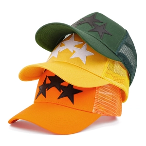 Star Patch Trucker Hat Cotton Mesh Breathable Outdoor Baseball Cap Streetwear Adjustable Snapback